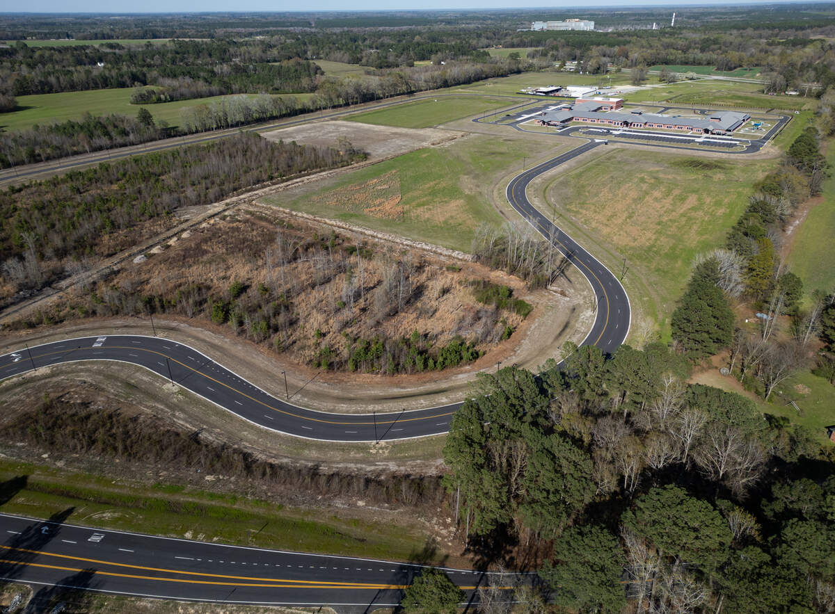 Black Creek Elementary School in Darlington, South Carolina, from the air on Friday, March 13, 2026.